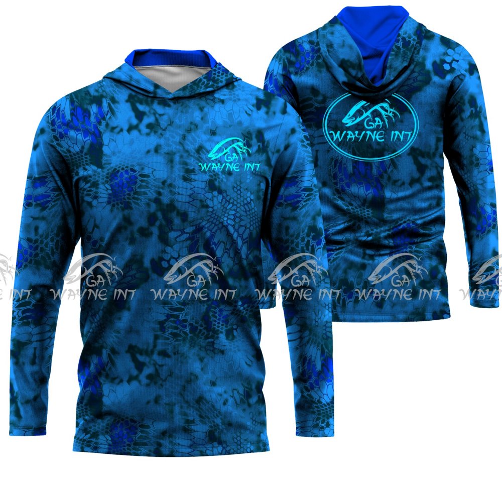 Hunting / Fishing Camouflage Hooded Shirts > Custom Fishing Hooded