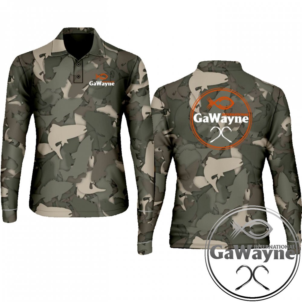 Fish Camo Fishing Jersey > Custom Fishing Jerseys > Men Fishing Apparels >  Men > Ga Wayne International