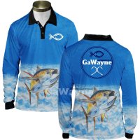 Custom Design Long Sleeve Sublimation Printing Tuna Fishing jersey