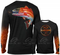  American Flag Redfish Fishing Shirt