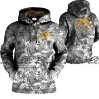 Grey Camouflage Hunting Hoodies