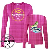 Pink Fish Collage Fishing Performance shirts