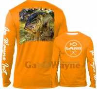 Bass Chasing Frog Fishing Performance shirts