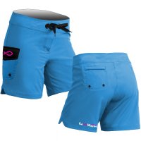 Plain Solid Light Blue Board Shorts